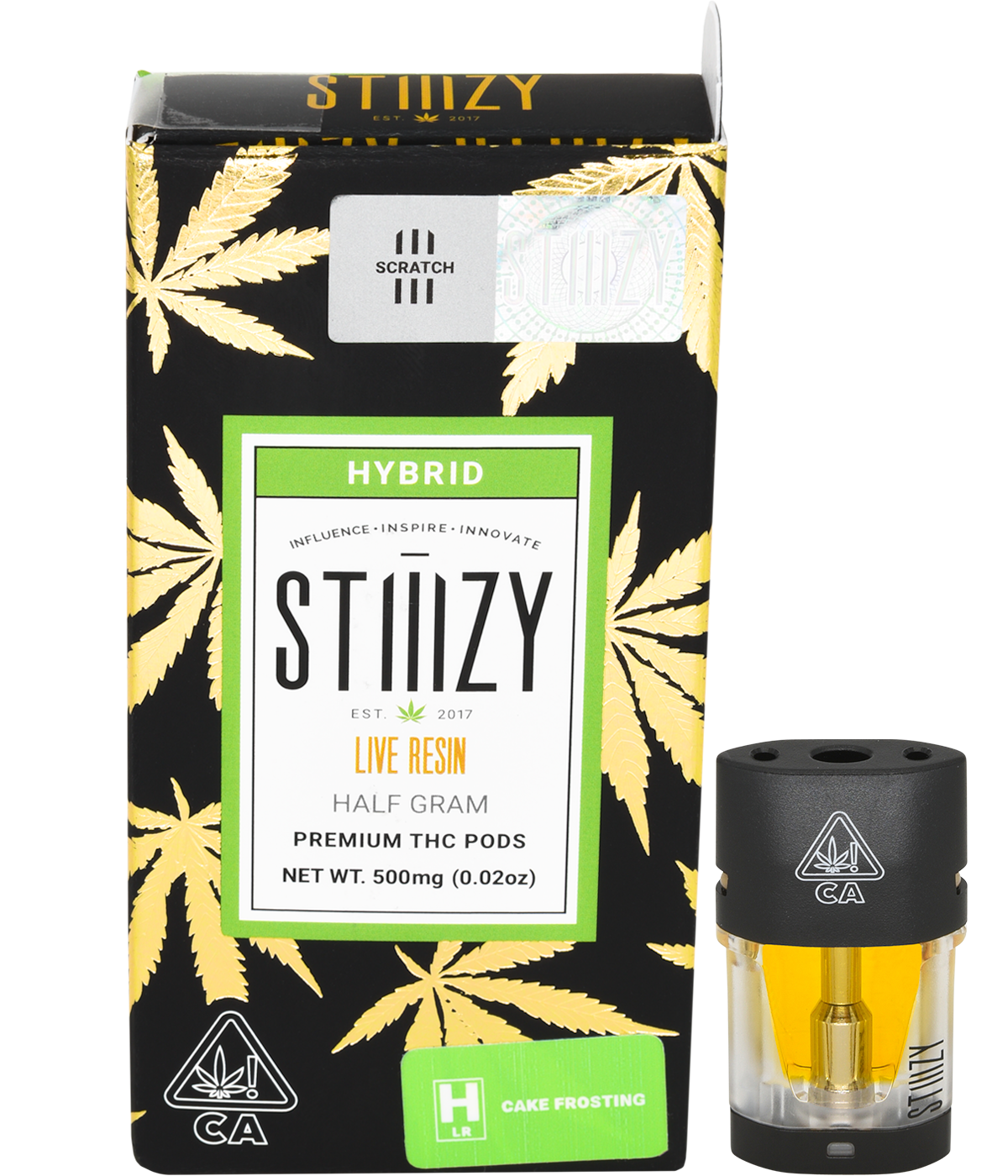 Stiiizy Cake Frosting Gold .5g Vapes Nugg Club