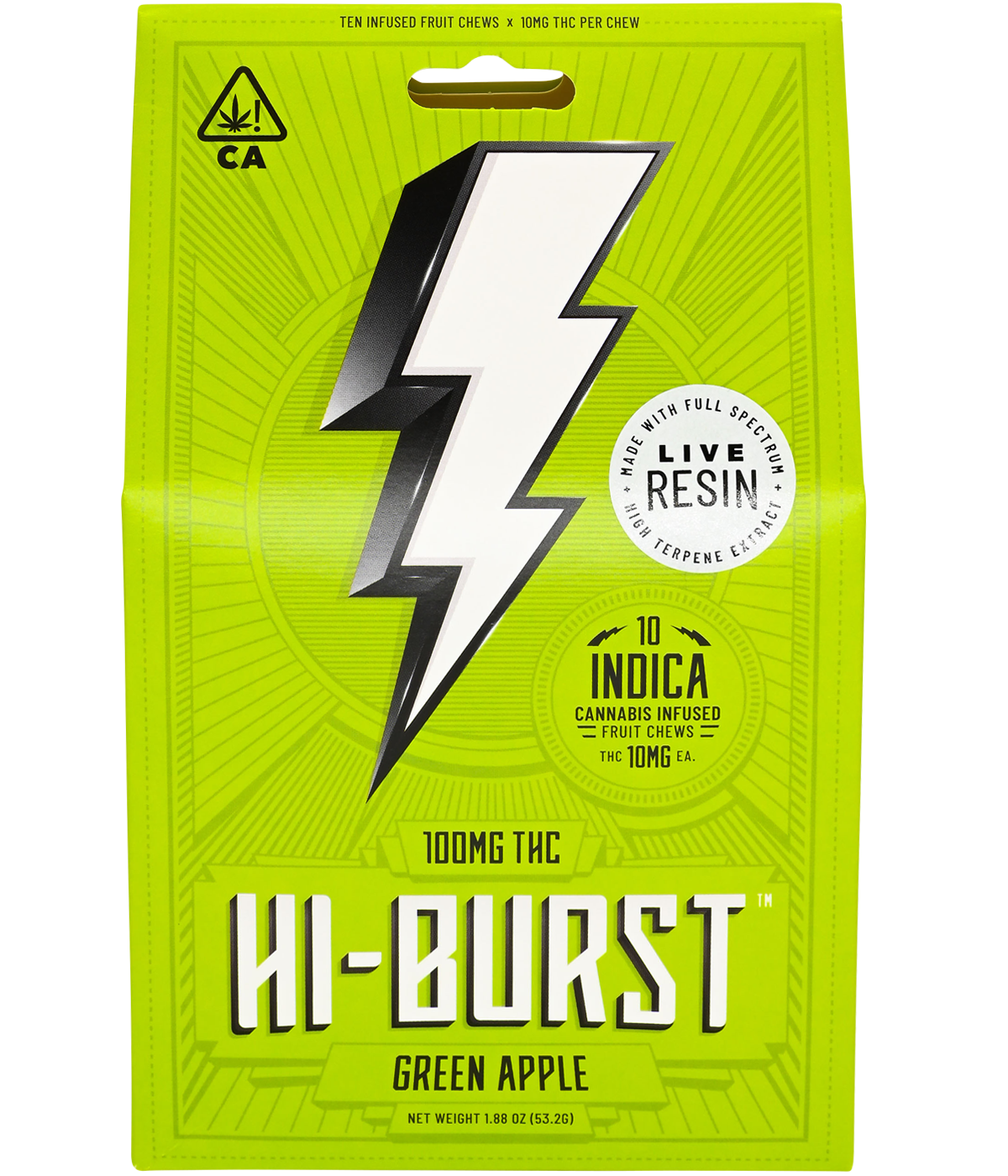 HiBurst Green Apple Edibles Nugg Club