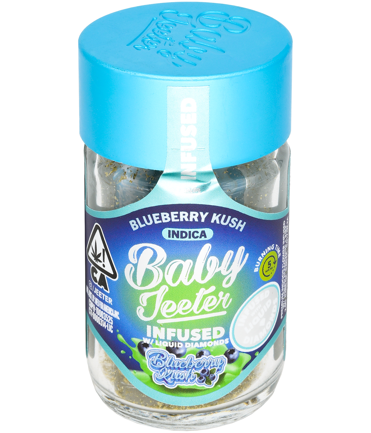 Jeeter Blueberry Kush Baby Jeeter Infused 5 Pack Prerolls