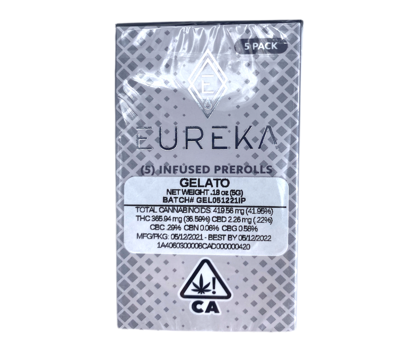 Eureka Gelato 5 Pack Prerolls Nugg Club