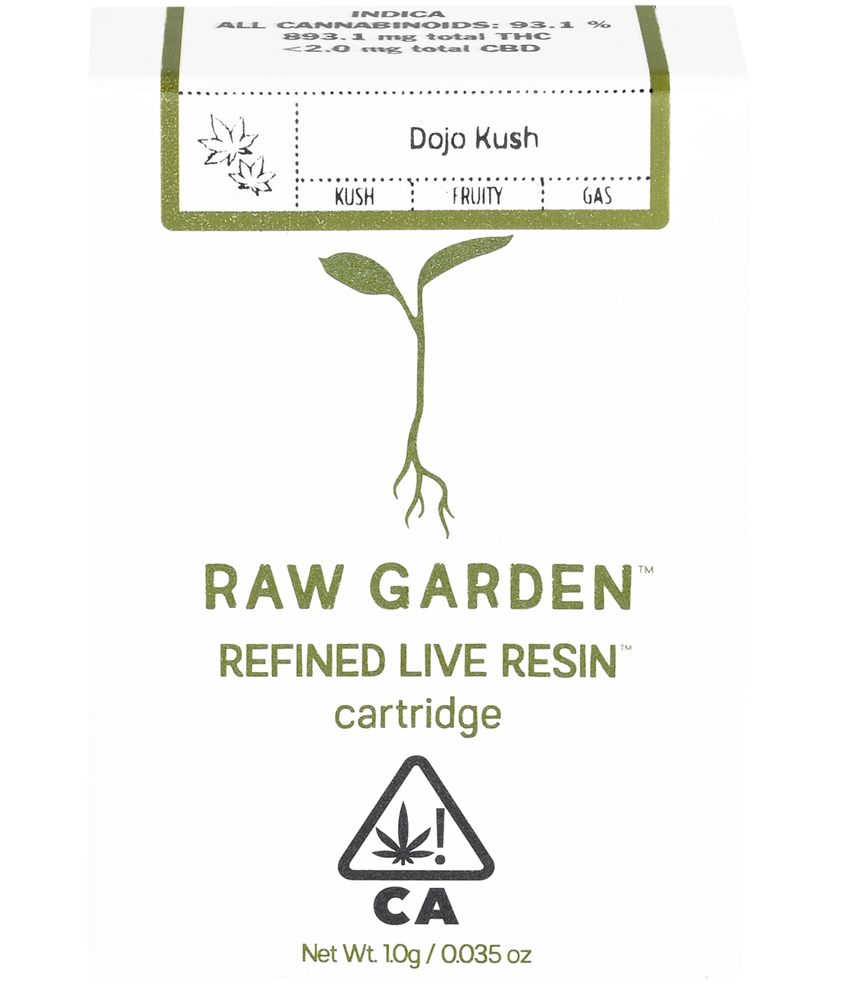 Raw Garden Dojo Kush Refined Live Resin Vapes Nugg Club