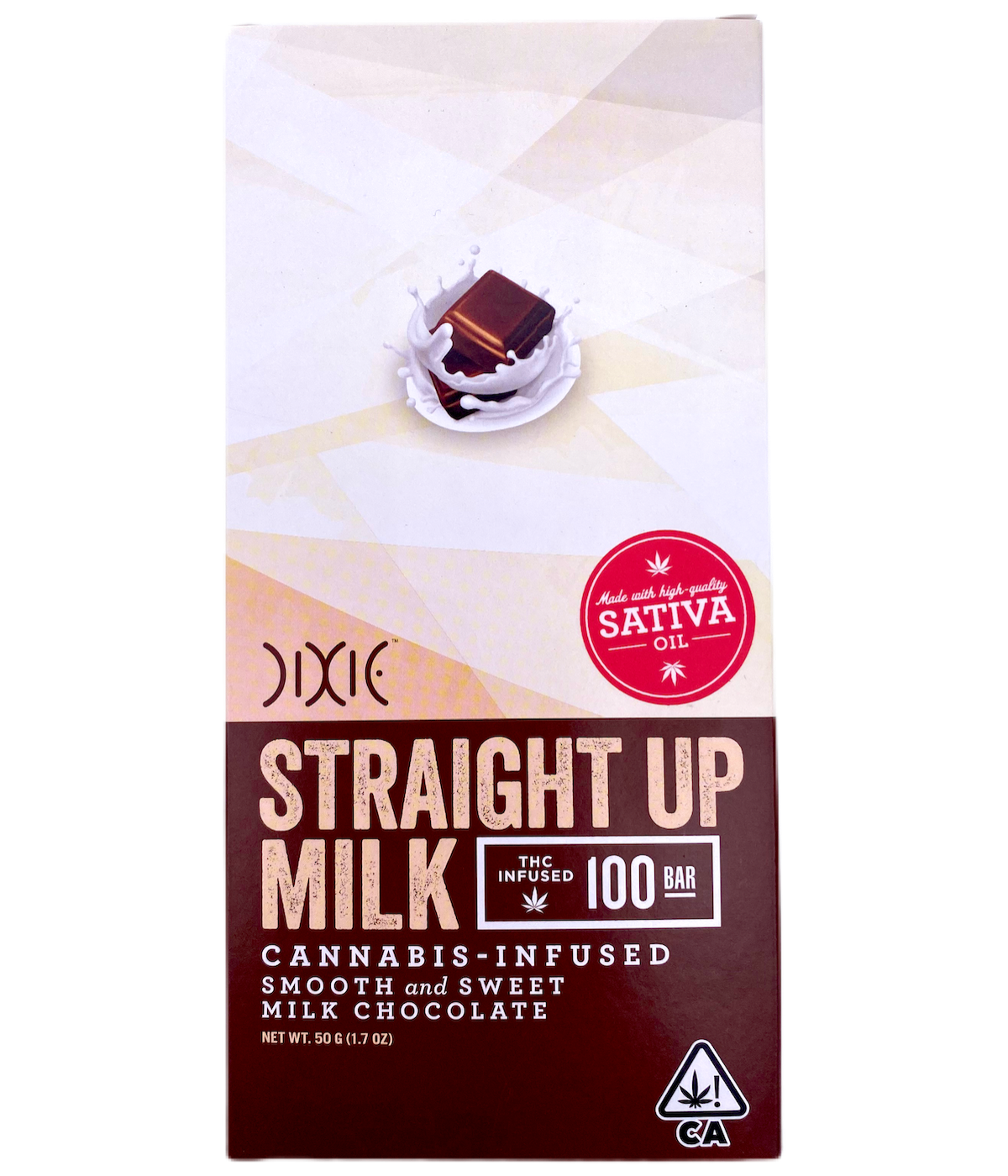 Dixie Straight Up Milk Chocolate Bar Edibles Nugg Club